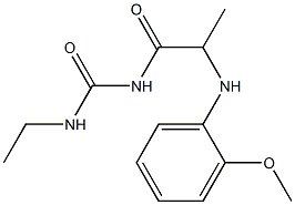 3-ethyl-1-{2-[(2-methoxyphenyl)amino]propanoyl}urea,,结构式