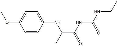 3-ethyl-1-{2-[(4-methoxyphenyl)amino]propanoyl}urea,,结构式