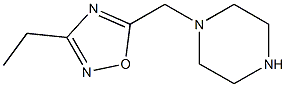 3-ethyl-5-(piperazin-1-ylmethyl)-1,2,4-oxadiazole Struktur