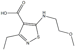 3-ethyl-5-[(2-methoxyethyl)amino]isothiazole-4-carboxylic acid 结构式