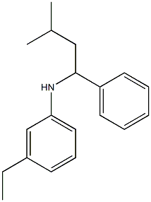 3-ethyl-N-(3-methyl-1-phenylbutyl)aniline 结构式