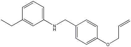 3-ethyl-N-{[4-(prop-2-en-1-yloxy)phenyl]methyl}aniline Structure