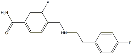 3-fluoro-4-({[2-(4-fluorophenyl)ethyl]amino}methyl)benzamide Struktur