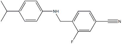3-fluoro-4-({[4-(propan-2-yl)phenyl]amino}methyl)benzonitrile Structure