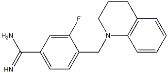 3-fluoro-4-(1,2,3,4-tetrahydroquinolin-1-ylmethyl)benzene-1-carboximidamide 结构式