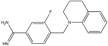  3-fluoro-4-(1,2,3,4-tetrahydroquinolin-1-ylmethyl)benzene-1-carboximidamide