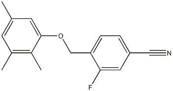 3-fluoro-4-(2,3,5-trimethylphenoxymethyl)benzonitrile Structure