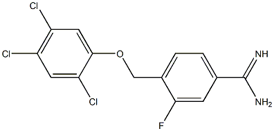 3-fluoro-4-(2,4,5-trichlorophenoxymethyl)benzene-1-carboximidamide Struktur