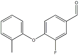 3-fluoro-4-(2-methylphenoxy)benzaldehyde Struktur