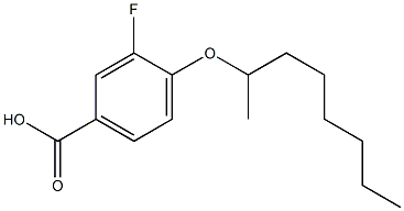 3-fluoro-4-(octan-2-yloxy)benzoic acid Struktur