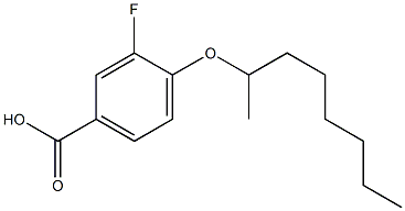 3-fluoro-4-(octan-2-yloxy)benzoic acid 化学構造式