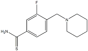3-fluoro-4-(piperidin-1-ylmethyl)benzenecarbothioamide Structure