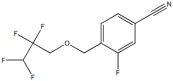 3-fluoro-4-[(2,2,3,3-tetrafluoropropoxy)methyl]benzonitrile Struktur