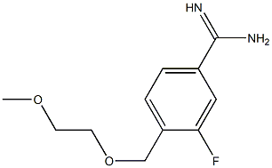 3-fluoro-4-[(2-methoxyethoxy)methyl]benzenecarboximidamide 结构式