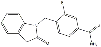 3-fluoro-4-[(2-oxo-2,3-dihydro-1H-indol-1-yl)methyl]benzene-1-carbothioamide