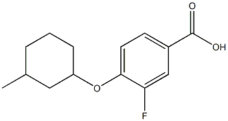 3-fluoro-4-[(3-methylcyclohexyl)oxy]benzoic acid Struktur