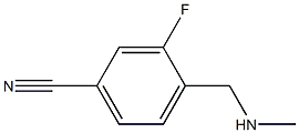 3-fluoro-4-[(methylamino)methyl]benzonitrile 结构式