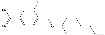 3-fluoro-4-[(octan-2-yloxy)methyl]benzene-1-carboximidamide Struktur