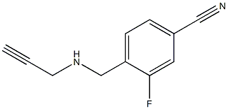 3-fluoro-4-[(prop-2-yn-1-ylamino)methyl]benzonitrile Struktur