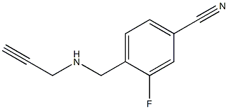 3-fluoro-4-[(prop-2-yn-1-ylamino)methyl]benzonitrile 化学構造式