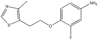 3-fluoro-4-[2-(4-methyl-1,3-thiazol-5-yl)ethoxy]aniline Struktur