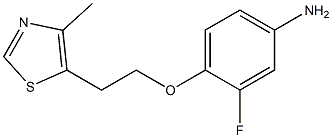 3-fluoro-4-[2-(4-methyl-1,3-thiazol-5-yl)ethoxy]aniline,,结构式