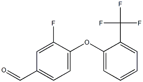 3-fluoro-4-[2-(trifluoromethyl)phenoxy]benzaldehyde Struktur