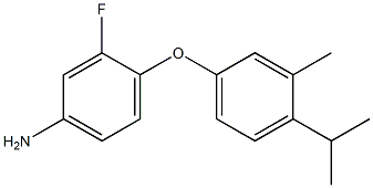 3-fluoro-4-[3-methyl-4-(propan-2-yl)phenoxy]aniline Structure