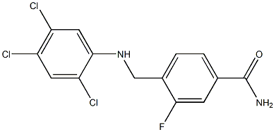 3-fluoro-4-{[(2,4,5-trichlorophenyl)amino]methyl}benzamide|