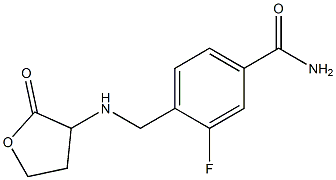3-fluoro-4-{[(2-oxooxolan-3-yl)amino]methyl}benzamide Struktur