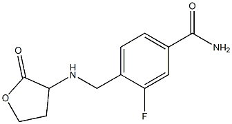 3-fluoro-4-{[(2-oxooxolan-3-yl)amino]methyl}benzamide,,结构式