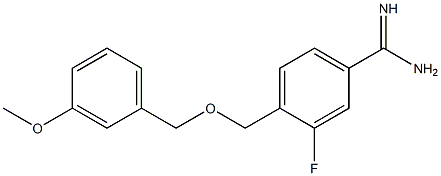3-fluoro-4-{[(3-methoxybenzyl)oxy]methyl}benzenecarboximidamide 结构式