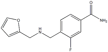 3-fluoro-4-{[(furan-2-ylmethyl)amino]methyl}benzamide Structure