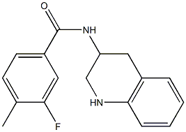 3-fluoro-4-methyl-N-(1,2,3,4-tetrahydroquinolin-3-yl)benzamide Structure