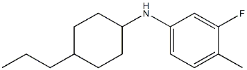 3-fluoro-4-methyl-N-(4-propylcyclohexyl)aniline Struktur