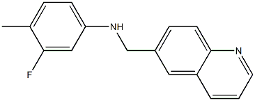 3-fluoro-4-methyl-N-(quinolin-6-ylmethyl)aniline 化学構造式