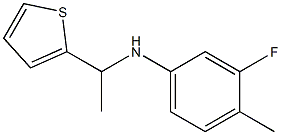 3-fluoro-4-methyl-N-[1-(thiophen-2-yl)ethyl]aniline Struktur