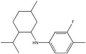 3-fluoro-4-methyl-N-[5-methyl-2-(propan-2-yl)cyclohexyl]aniline,,结构式