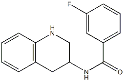 3-fluoro-N-(1,2,3,4-tetrahydroquinolin-3-yl)benzamide,,结构式