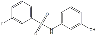 3-fluoro-N-(3-hydroxyphenyl)benzene-1-sulfonamide Struktur