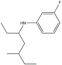 3-fluoro-N-(5-methylheptan-3-yl)aniline,,结构式