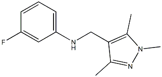 3-fluoro-N-[(1,3,5-trimethyl-1H-pyrazol-4-yl)methyl]aniline Struktur
