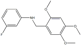 3-fluoro-N-[(2,4,5-trimethoxyphenyl)methyl]aniline 化学構造式