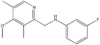 3-fluoro-N-[(4-methoxy-3,5-dimethylpyridin-2-yl)methyl]aniline 结构式