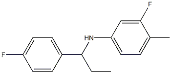 3-fluoro-N-[1-(4-fluorophenyl)propyl]-4-methylaniline Structure