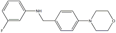 3-fluoro-N-{[4-(morpholin-4-yl)phenyl]methyl}aniline Structure