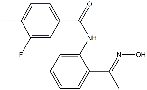 3-fluoro-N-{2-[1-(hydroxyimino)ethyl]phenyl}-4-methylbenzamide Struktur