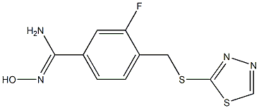 3-fluoro-N'-hydroxy-4-[(1,3,4-thiadiazol-2-ylsulfanyl)methyl]benzene-1-carboximidamide