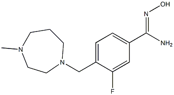 3-fluoro-N'-hydroxy-4-[(4-methyl-1,4-diazepan-1-yl)methyl]benzene-1-carboximidamide
