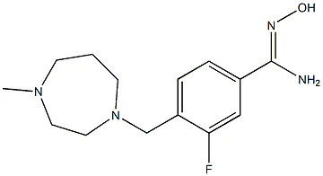 3-fluoro-N'-hydroxy-4-[(4-methyl-1,4-diazepan-1-yl)methyl]benzene-1-carboximidamide,,结构式